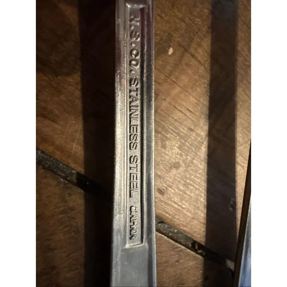 Vintage National Silver Company Appetizer Fork & Spoon Set Of 3 Stainless Steel